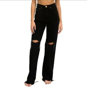 Aviator nation high rise wide leg gypsy jean